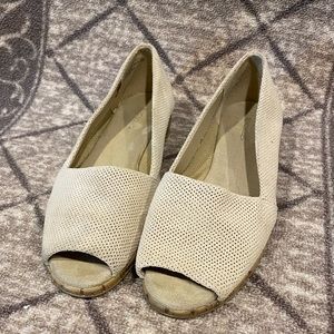 Cream Pumps / Heels / Wedges with Faux Cork Soles